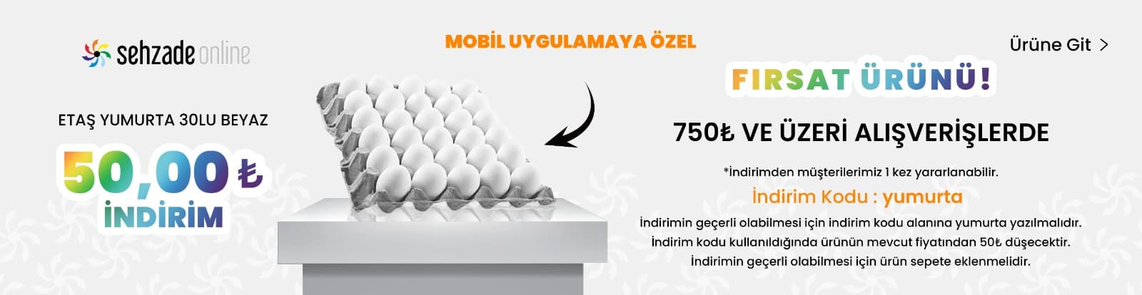 Mobil uygulamaya özel indirim